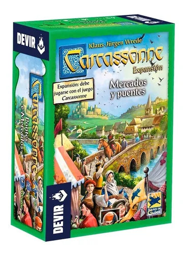 Carcassonne Expansión: Mercados y Puentes (Segunda Edición)